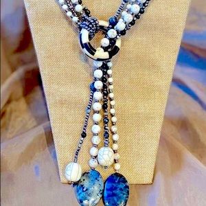 Handmade one-of-a-kind necklace and earrings